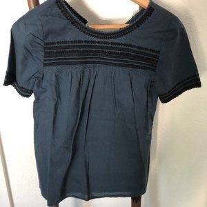 Sezane  embroidered top